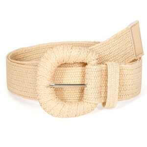 4293 Straw Woven Elastic Belt For Women Stretchy Belts Dress Fashion Boho